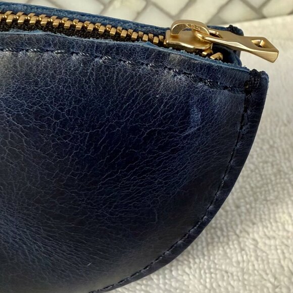 Portland Leather Small Seesaw Slider Pouch - Cowboy Blue - Brand New - Picture 4 of 9